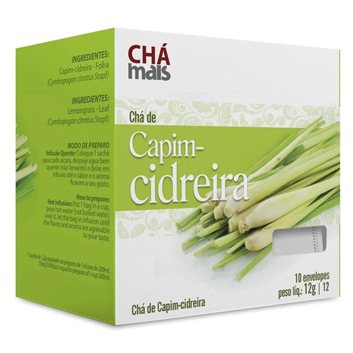 Ch Mais Capim Cidreira 12g 10 envelopes BRAFoods